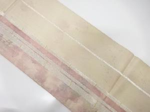 竹縞模様織り出し袋帯